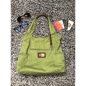 Green Canvas Fossil Purse